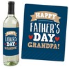 Big Dot of Happiness Grandpa, Happy Father's Day - We Love Grandfather Decorations for Men - Wine Bottle Label Stickers - Set of 4 - 2 of 4
