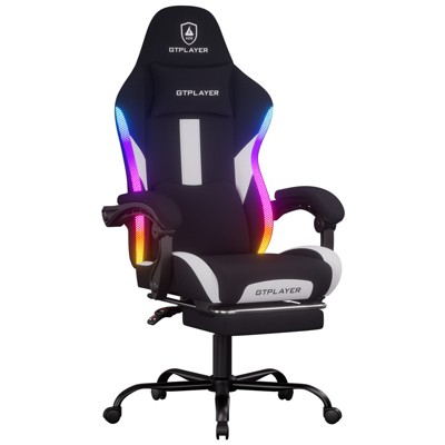 GTPLAYER Ergonomic Gaming Chair with Footrest, Lumbar Support, Breathable Computer Chair with Pocket Spring Cushion, Chairs for Adults