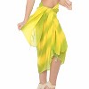 LA LEELA Summer Long Beachwear Sarong Coverups for Women Chiffon Long Beach Tie Wraps Skirt Sheer Swim Cover Up Bathing Suit One Size Green, Solid - 3 of 4