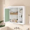 HDZNVF Wall Mounted Bathroom Medicine Cabinet with Mirror and Storage Organizer - 2 of 4
