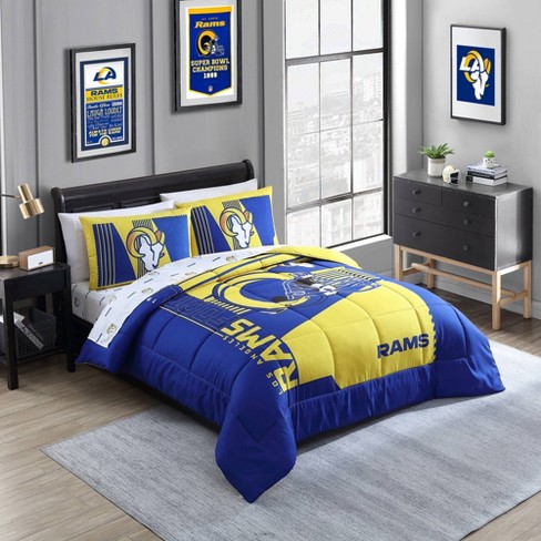 Nfl Los Angeles Rams Status Bed In A Bag Sheet Set - Full : Target