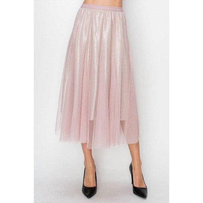 Women's Wo's Grace Shimmer Midi Skirt - Origami