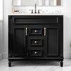 Mshliw 36 Inch Bathroom Vanity with Sink, Modern Freestanding Storage Cabinet with 2 Soft Closing Doors and 2 Drawers, Single Sink Bath Vanity(Gray) - 4 of 4