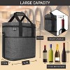 OPUX Wine Bag, 4,6 Bottle Cooler Insulated Tote Carrier Travel Picnic BYOB, Leakproof Padded Portable Party Christmas Gift - 3 of 4