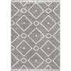 Mercer Shag Plush Tassel Moroccan Geometric Trellis Area Rug - JONATHAN Y - 2 of 4