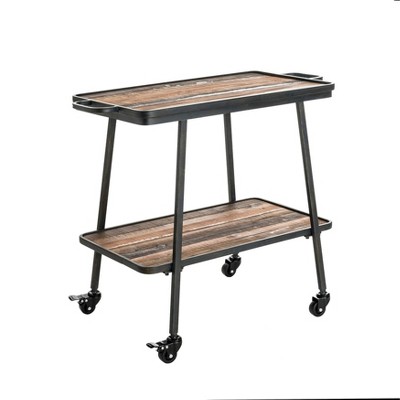 Felix 2 Tier Bar Cart Black - Adore Decor