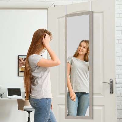 Driftwood Full Length Over-the-Door Mirror with Wood Frame