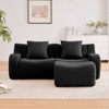 Aukfa Modular Teddy Fabric Sofa,Convertible Modular Sectional Sofa Set with 2 Ottomans, 2-Seats Soft Boneless Design for Living Room - 3 of 4