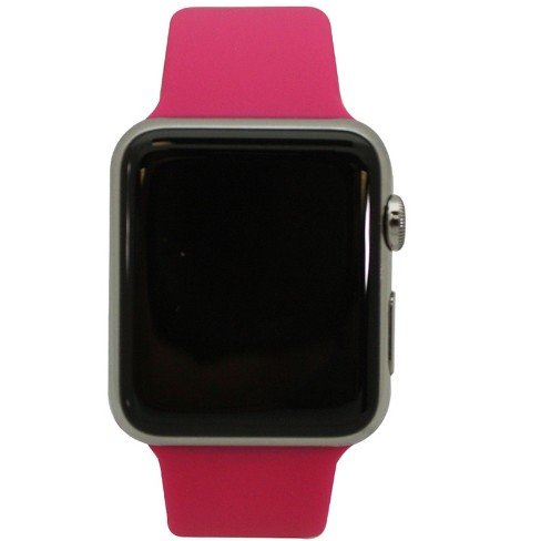 Olivia Pratt Hot Pink Solid Silicone Apple Watch Band 38mm : Target
