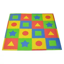 Tadpoles 16pc Playmat Set-First Shapes - Primary