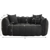 SEVOBAL Sofas Oversized Bean Bag Chair with Armrests High-Resilience Foam and Soft Chenille for Living Room Bedroom, Black, 66"*35"*25" - 2 of 4
