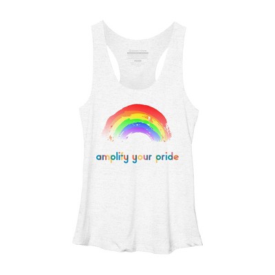 Adult Design By Humans Amplify Your Pride Rainbow By RhintoPow Racerback Tank Top