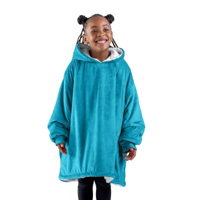 The Bare Homey - Kids Wearable Blanket - Fleece Side Pockets