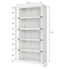 Book Shelf, 67 in Farmhouse Bookcase, with Doors Modern Storage Rack 5 Shelf - 4 of 4