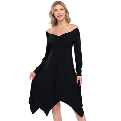 Womens Dress Long Sleeve V-Neck Dress for Women