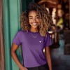 Dalix Lil Heart Face Embroidered Lightweight Relaxed Jersey Tee Summer Cute Short Sleeve T Shirt Womens - 3 of 4