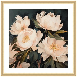 Kate and Laurel Framed Art Beautiful Painterly Floral Bouquets 2 by The Creative Bunch Studio, 26x26, Florence Gold - 1 of 4
