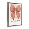 Stupell Industries Coral Bow You Are Loved Floating Frame Canvas Art - 2 of 4