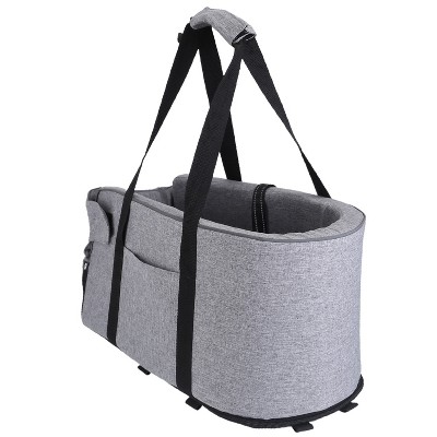 iMountek Console Pet Car Seat with Storage Pocket Machine Washable Pet Seat Fit For Small Dog Cat