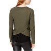 bar III Womens Chiffon Trimmed Knit Sweater - 2 of 4