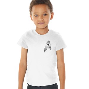 Toddler Boys' Star Trek Discovery Medical Badge T-Shirt White - 1 of 4