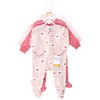 Hudson Baby Girls Cotton Sleep and Play, Pink Daisy Heart - 2 of 4