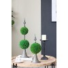 NicBex 17" Faux Boxwood Topiary Sphere on Metal Spire Mini Faux Topiaries for living room, entryway or Office, Green - 4 of 4