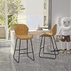 KTMBDW Modern Dining Chairs Set of 2, Upholstered Faux Leather Cushion Seat and Sturdy Metal Legs - 2 of 4