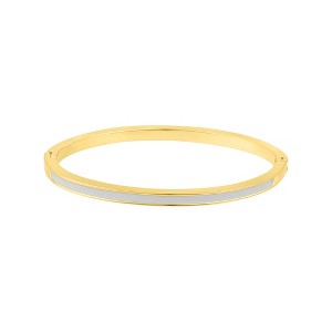 Adornia Gold Plated White Enamel Cuff - 1 of 3