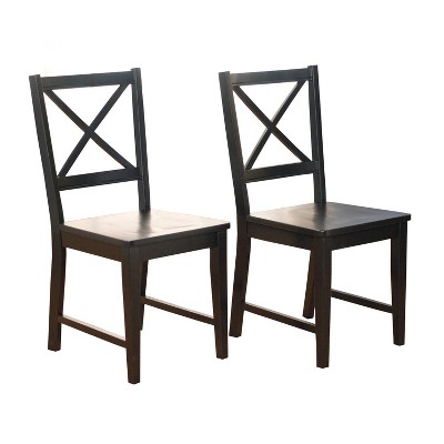 Set of 2 Virginia Crossback Dining Chairs - Buylateral
