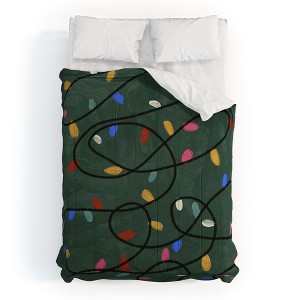 Gigi Rosado Christmas fairy lights Comforter + Pillow Sham(s) - Deny Designs - 1 of 3