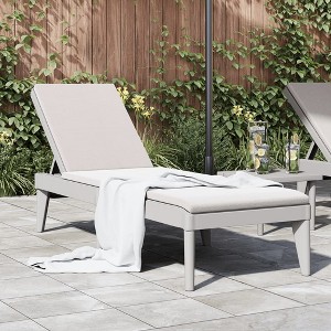 vidaXL Sun Lounger Gray 73.2"x23.6"x11.4" PP - 1 of 4