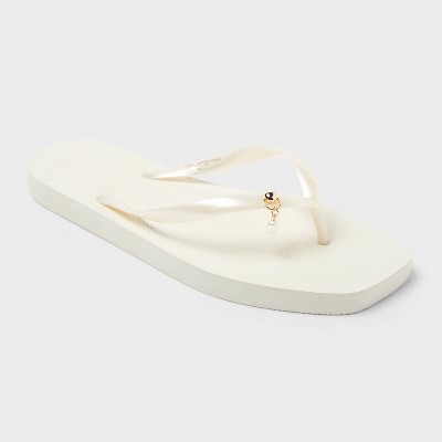 Women's Palmer with Charm Square Toe Flip Flops - Shade & Shore™