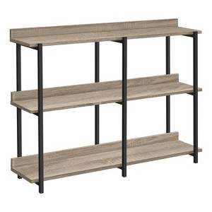 Monarch Specialties Accent Table Console Entryway Narrow Sofa Living Room Bedroom Brown Laminate Black Metal Contemporary Modern - 1 of 4