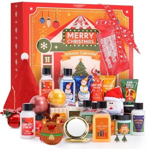 Aoibox 24 Piece Beauty Advent Calendar 2025 Christmas Skincare Holiday Gift Set for Women Scented Bath and Body Countdown Kit - 1 of 4