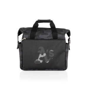 MLB Athletics On The Go Soft Lunch Bag Cooler - Black Camo - 1 of 4