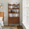 Jozsef 76'' H x 36'' W Solid Wood Ladder Bookcase|HULALA HOME - 2 of 4