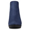 Allegra K Women's Round Toe Block Heels Chelsea Ankle Boots - 3 of 4