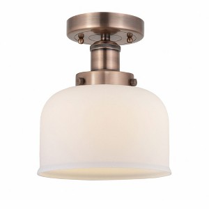 Bell - 1 Light Semi-Flush Mount In Industrial Style-8.25 Inches Tall and 6.5 Inches Wide - 1 of 1