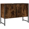 vidaXL Bathroom Sink Cabinet Smoked Oak 31.5 in.x13 in.x23.6 in. Engineered Wood - 2 of 4