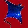 Men's Design By Humans Space Manta Ray By Shrenk T-Shirt - 2 of 4