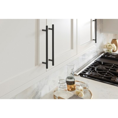 Matte Black Stainless Steel Bar Cabinet Pull with Mounting Hardware