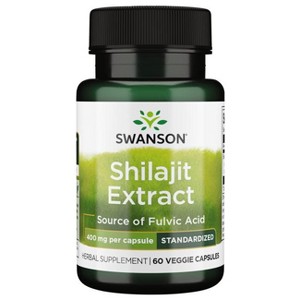 Swanson Shilajit Extract - Standardized 400 mg 60 Veg Caps - 1 of 2