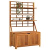 vidaXL Storage Box with Trellis 39 in.x19.7 in.x63 in. Solid Wood Acacia - 3 of 4