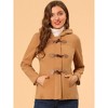 INSPIRE CHIC Women's Casual Winter Outwear Hooded Button Toggle Duffle Coat - 2 of 4