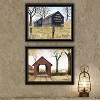 2Piece Vignette Mail Pouch Barn & Buck County Black Framed Wall Art for Living Room,Wall Art Print for Home Decor by Billy Jacobs - 2 of 4