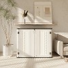 Syemin Storage Shed, Waterproof Storage Shed, Double Shelves for Cleaning Tools and Garden Accessories, White, 50"*29"*41" - 2 of 4