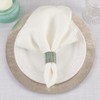 Saro Lifestyle Napkin Rings With Shimmering Woven Nubby Design (Set of 4), Turquoise, 1.5" - 3 of 4
