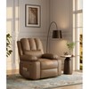 Large Leather Manual Recliner Chair with Comfortable Arms and Built-in Cup Holders,21.2" Seath,Perfectfor Living Room, Bedroom and Nursery - 2 of 4