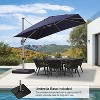 PURPLE LEAF Deluxe Aluminum Outdoor Patio Umbrella Square Cantilever Umbrellas - 2 of 4